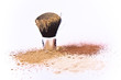 makeup brush and powder