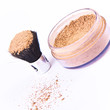 makeup brush and powder