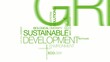 Sustainable development bio ecology tag cloud animation