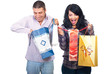 Amazed couple of what they bought