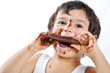 Kid with chocolate