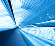 grey moving escalator