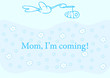 Greeting card on baby arrival Greeting card on baby arrival