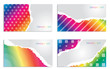 Rainbow colored business card set Rainbow colored business card set