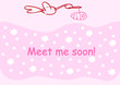 Greeting card on baby arrival Greeting card on baby arrival