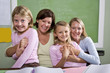 Photo: Teachers and students in classroom Teachers and students in classroom