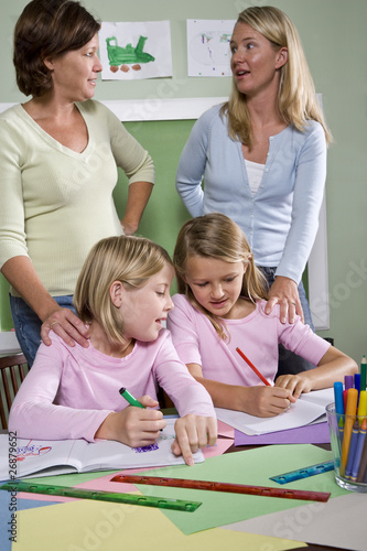 Photo: Teachers and students in classroom Teachers and students in classroom