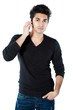 homme métis téléphone portable