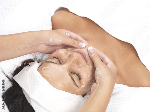 Photo: Young Woman Having Facial. Models Released Young Woman Having Facial. Models Released
