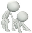 Illustration: Friends sympathy for sadness depression loss Friends sympathy for sadness depression loss