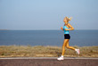 woman running on a summer day woman running on a summer day