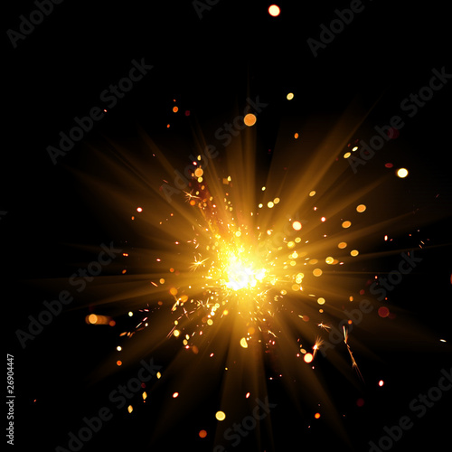 Photo: burning sparkler burning sparkler