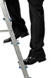 businessman climbing ladder