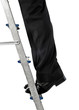 Standing on ladder
