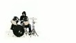 Vídeo : Black and white man drums animation Black and white man drums animation