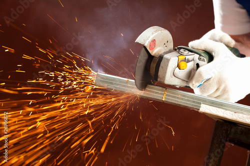 Photo: cutting metal cutting metal
