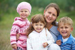 Mother with children