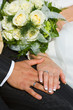 Hochzeit, Ringe, Blumenstrauß