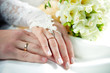 hands of newlyweds