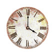 vintage clock on white background