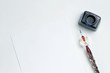 Letter paper and the glass pen