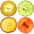Translucent slices of an fruits Translucent slices of an fruits