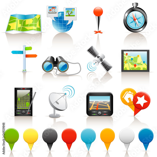 Vector: Location icons Location icons