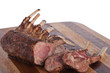 meat and sauce on a cutting bard meat and sauce on a cutting bard