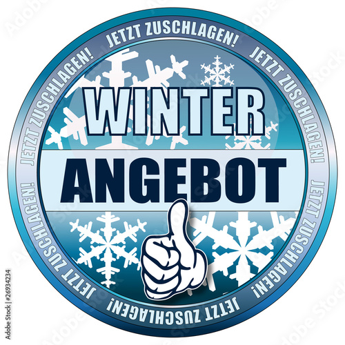 Vektor: Winter Angebot - jetzt zuschlagen! Winter Angebot - jetzt zuschlagen!