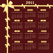 Vector: 2011 Calendar with bows 2011 Calendar with bows