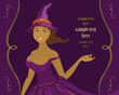 vintage halloween background with sexy witch vintage halloween background with sexy witch