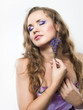 girl with lavender girl with lavender
