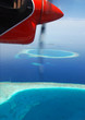 Wing of the planem Maldives