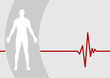 Male on pulse background