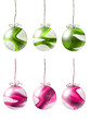 six Christmas ornaments