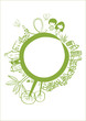 green planet with nice hand drawing elements