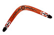 Australian BOOMERANG with sun isolated