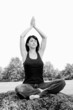 woman doing yoga exercises