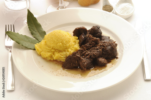 Photo: Stracotto d asino con polenta - Cucina Friulana Stracotto d asino con polenta - Cucina Friulana
