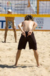 the beach volleyball