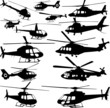 helicopters collection - vector