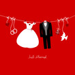 Hanging Wedding Symbols Red