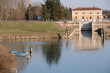 Old dam along a river