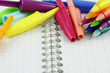 stylos à bille sur carnet à spirale