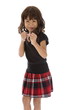 girl posing as a boxer