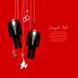 Hanging Wedding Symbols Mr. & Mr. Red