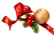 Christmas candle and decorations Isolated. Christmas candle and decorations Isolated.