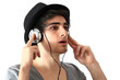 Jeune homme écoutant de la musique