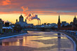 Sunset over Moscow river, Moscow Sunset over Moscow river, Moscow