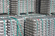Aluminium bricks waiting for transport to the factory